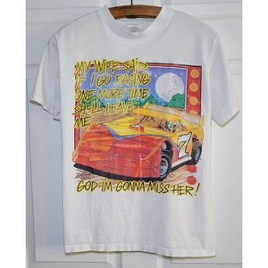 VTG 1995 Arizona Sport Shirts‎ Men's M My Wife Said Indy Single Stitch T-Shirt
